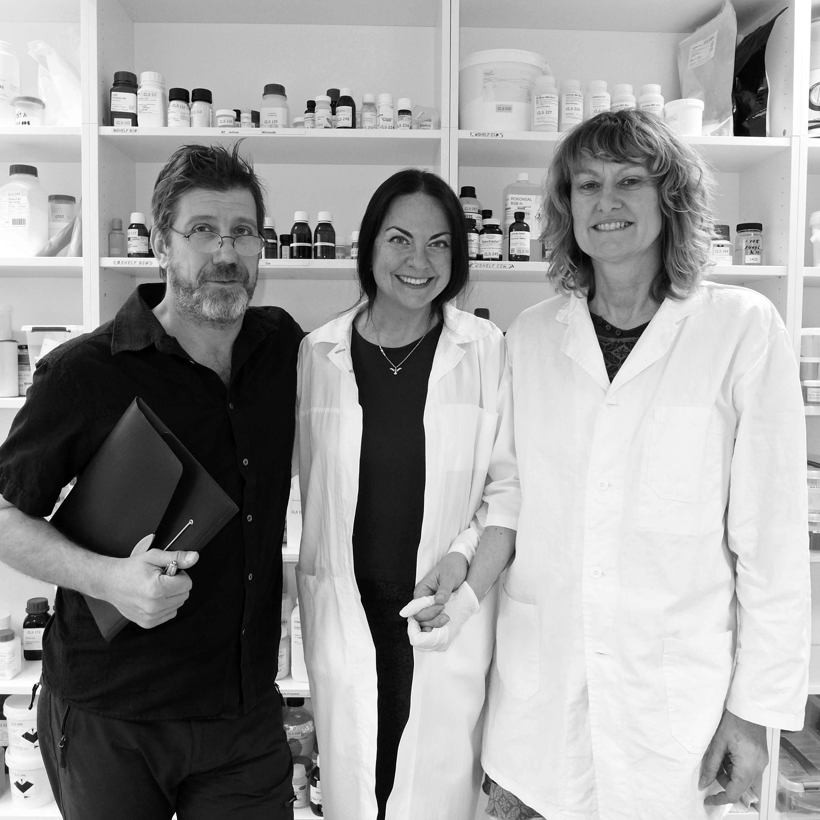 Cosmetic laboratory team